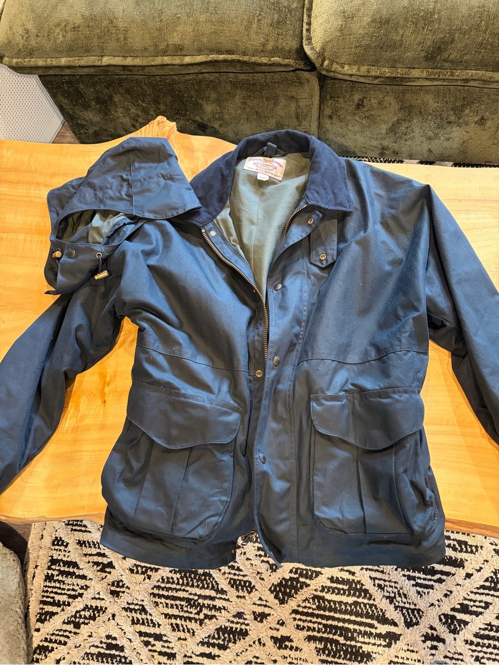 Filson Navy Hooded Field Jacket
